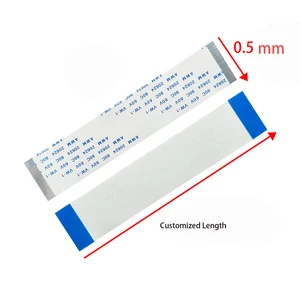 Custom High Quality 0.5mm Pitch 10-50pin A/B Type 80C 60V VW-1 FFC Length 50mm-200mm Cable Computer Home Appliance