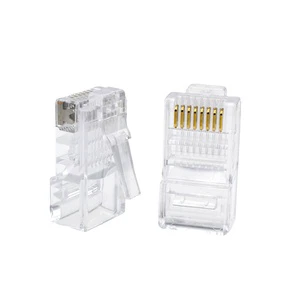 1000pcs Pack Network RJ45 Modular Plug Connectors Ethernet RJ45 8p8c Cat5 Cat6 Connector