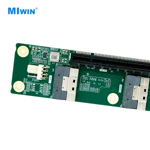 OEM ODM MIwin 1 Slot GPU Base Plate PCIE 4.0 X16 GPU Baseboard 2 Sff 8654 X8 Connectors 1 Slot PCIE 4.0 GPU Backplane for Server