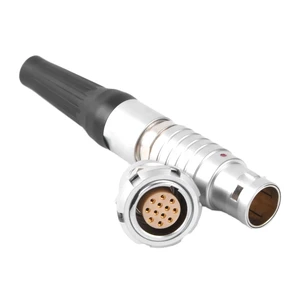 Bairui Compatible Push Pull Circular Audio Video Electrical FGG 00B 16P IP67 Copper Alloy Adapter Cable Connector 12V 1.5A Brass