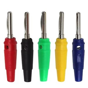 4mm Banana Plug High Current Insulated Shrouded Stackable Connector Screw Connection
