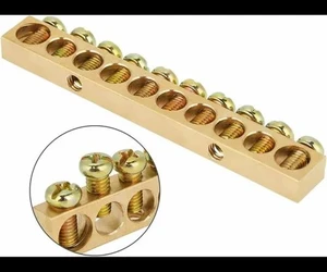 Premium brass terminal block high conductivity low resistance connector for control panels and switchboards