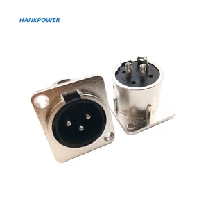 3Pin XLR Male Female Chassis Panel Mount Socket Connector Metal XLR Plug Socket Jack XLR Adapter