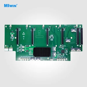 MIwin OEM ODM 6 Slots PCIe 4.0 Switch GPU Expansion Board 8 SFF-8654 8I Connector PCIE 4.0 Switch GPU Backplane for GPU Server