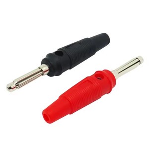4mm 32A Solderless Side Stackable Banana Plug High Current Insulated Shrouded Connector Soldering