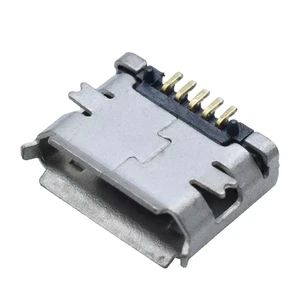 USB Jack Female 5P DIP Micro USB Brass Connector