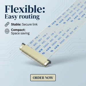 0.5mm Pitch 45 Pin FFC Ribbon Cable AWM 20624 80C 60V VW1 Flexible Flat Wire for LCD TV Control Panel
