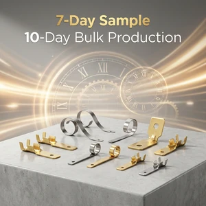 OEM Precision Brass Gold-Plated Spring Contact Clip Stamped Battery Contacts For PCB