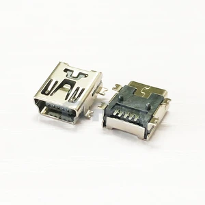 Mini-B USB Connector 5P SMD Mini USB PCB Connector Type-B 5P Female Jack SMT Surface Mounted Mini USB Type B