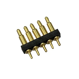 2.54mm Pogo Pin Connector H2.5 1x04P Dip Type Working Height 10.1mm 1A Spring Single Row Loaded Header Pogo Pin Connectors