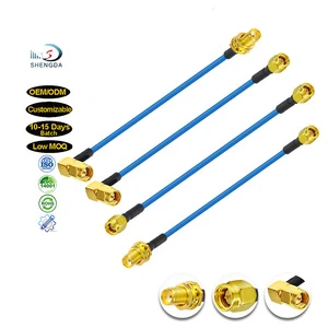 Shengda RG405 Coaxial Cable SMA Male To SMA Male Female RF Connectors 50Ohm Low Loss Semi-Flexible RF Extension Cable Assembly
