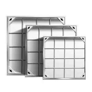 Modern 304 Stainless Steel Invisible Manhole Cover Square Decorative Sewage Scentsing Galvanized Sheet Fabrication Services