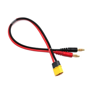 Amass Male XT60 to 4mm Bullet Banana Connector Charge Cable Adapter 20CM 12AWG Silicone Wire XT60H Plug for RC Lipo Battery