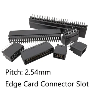 2.54mm Pitch 4/6/8/10/12/14/16Pins Straight pins/bent pins/clamp Edge Card Connector Slot PCB Gold Finger Socket Through Holes