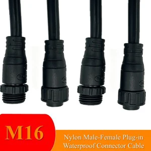 JOYL M16 IP68 Power RF Hand Fit Easy Connect Copper Gold Plating Male Female Plug Socket Connector For Household Electrical