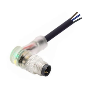Hot Selling Male/Female Cable Angled Green LED NPN PNP 3pin 4pin Waterproof IP67 250V 4A 22AWG 24AWG M12 Automotive Connector