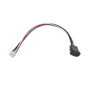 USB Type-C 4 Pin IPX5 Waterproof Female Connector Port with Terminal Wire 3.0A USB-C Waterproof Connector