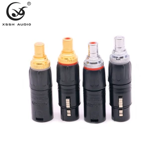 YIVO XSSH Audio XLR to RCA Female Connector Brass Gold Plated for Connection of Various Audio Components and HiFi Devices