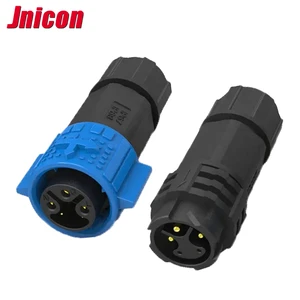 Jnicon M19 20A Max Waterproof IP67 Wire Cable Connector Push Lock Electric 2 - 22 Pin Power Signal Connectors Mount Panel Socket