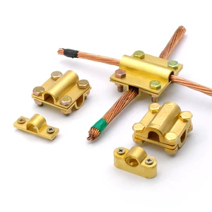 U Bolt Connector Earth Rod Clamp Cable to Rod Brass Clamp Ground Rod Clamp Clip 5/8'' Hot Dip Galvanized Clip Earthing System