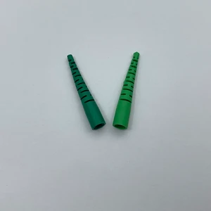 34mm Length SC APC Single Mode Simplex 0.9mm Fire-Retardant TPE Fiber Optic Connector Boot Tail Sleeve Kit RoHS Certified 5 Year