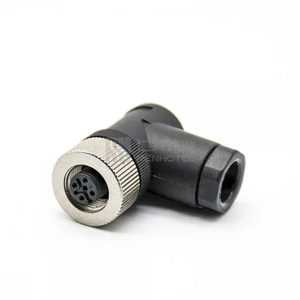 M12 4Pin Female A-Code Sensor Connector Plastic Right Angled Field Attachable Aviation Connector Plug
