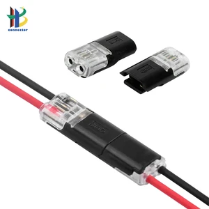 Original Factory Compact Quick Splice Automotive Wire Connector 2 Pin 2 Way Pluggable Universal LED Wire Terminals AWG Copper