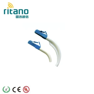 LC Optical Fiber Connector with 90 degree bent boot