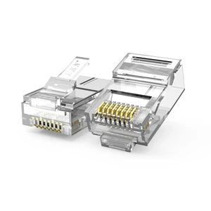 unshielded RJ45 PLUG Metal 8 Pin Ethernet Connector Shielded Cat6A Modular Plug Network Connector for Cat5e Cat6 Cable