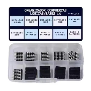 72PCS 6 Types of IC 74LS02 74LS00 Logic Integrated Circuit Chips + 14PIN Chip Sockets