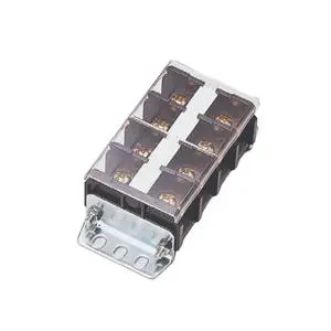 At80 Screw Type 19mm Pitch Brass Terminal Block 1-10 Poles Electrical Plastic Wire Connector