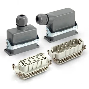 BYLJQ Heavy Duty Electrical Connectors 16 20 Pin Core Hot Runner Plug Socket Rectangular Robotic Equipment Heavy Duty Connector