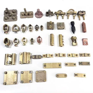 Factory Custom Ground Earth Rod Connector Accessories Lightning protection Fitting Coupling Brass Coupling Earthing Clamp
