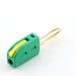 High Quality 4mm Green Gold Plated Banana Plug Binding Post High Current Solderless Terminal Plastic Copper Material Kuishen