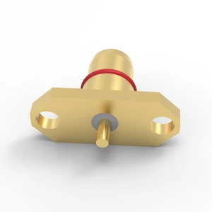 BMA BMA-JFD14 Reliable Brass Male Straight Body Gold Plated Flange Mount Slide-On RF Coaxial Connector Machine Box Connections