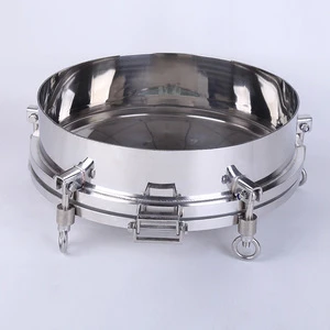 Source Manufacturer's Round Quick-Opening Pressure Manhole with Sight Glass Flange Cover Sanitary Manhole