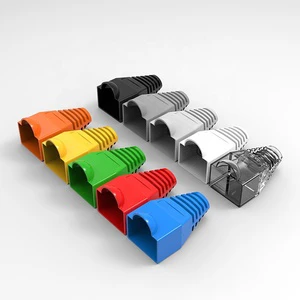 Linkwylan RJ45 Cable Boots Modular Plug Protection Sleeves Strain Relief 5.0-6.0mm Cat5e Cat6 Cable 9 Connector Accessories