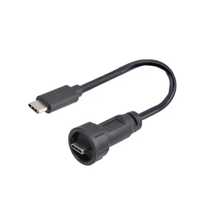 USB Type-C 3.0 3.1 Bayonet Type Waterproof Connector IP67 GEN 1 USB-C Cable Plug Socket