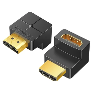 Mindpure 4K HDMI Right Angle Adapter 90 and 270 Degree Elbow Male to Female Extender Connector Port Saver for Wall Mount TV PS5