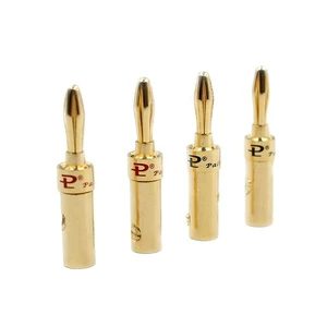 YIVO XSSH Audio Male Banana Pin Connector Plug HIFI Brass Plated Gold Wholesale Speaker Audio & Video Cable Adapter