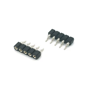 2.54mm Pitch Hole Female Header Brass Contact H7.0mm 2X17Pin Straight DIP PCB Board Mezzanine Connectors PBT Housing Black