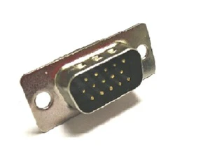 ARIBA HDSV-M15DXXXX-59 D-Sub 15 Pin Male DIP Vertical Connectors High-quality 3-Row Board End Lock Nut Gold Contact Ni Shell