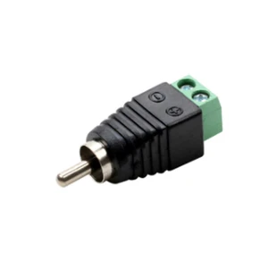 RCA Male to AV Solderless Screw Terminal Audio / Video Connector Adapter