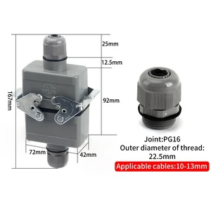 BYLJQ Customized Heavy Duty Waterproof Brass Contact PCB Compatible Power Microwave IP65 Coupler Connector 4P-48