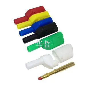 High Quality 4mm Stackable Plug-In Safety Banana PL6-PL8 Pure Copper with Gold Plating Tip Connectors