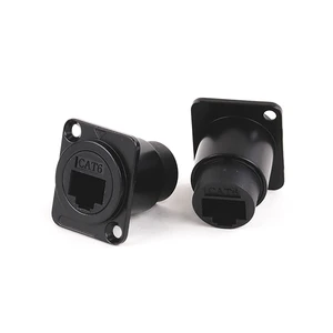 Cat.6 Internet RJ45 8p8c Module Connector, RJ45 Network CAT.6 D Type Panel Mount Chassis Socket