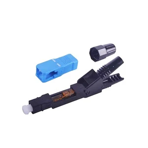 SC APC UPC Single Mode Green Blue Field Assembly Optical Fast Connector Fiber Optic Quick Connector for Ftth Drop Cable
