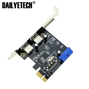 USB3.0 PCI-E PCI Express Card Adapter SuperSpeed 2Port 19pin 15pin Connector High and Low Profile