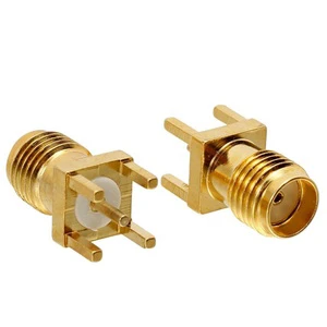 High performance brass RF Coaxial SMA female antenna connector for PCB mount