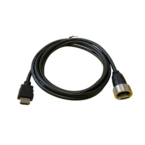 Rugged Metal Shell High Definition Multimedia Interface 1.4 IP67 Waterproof 19-Contact Screw Thread Locking Connector for Marine